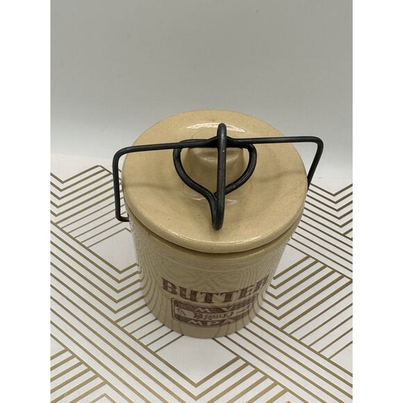 Vintage Tan Butter Crock MV MPA Country Decor - Picture 2 of 6